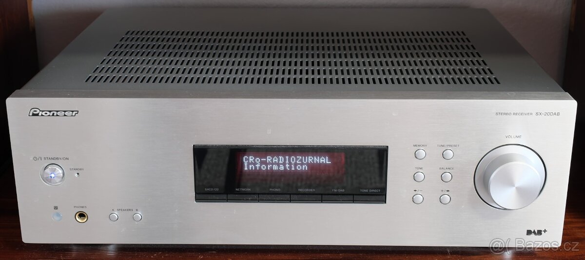Receiver Pioneer SX-20DAB stereo stříbrný