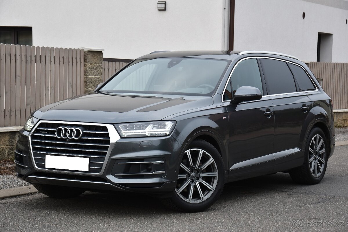 Audi Q7 3.0 TDi QUATTRO S-LINE,MATRIX,KAMERA,KŮŽE,TAŽNÉ,ČR
