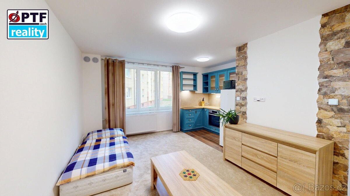Pronájem byty 1+kk, 23 m2 - Plzeň Bory, ev.č. 00384