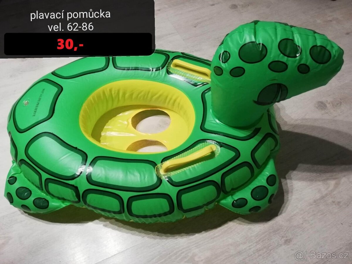 Kruhy na plavání, kšiltovka, body, síť na kočárek aj.