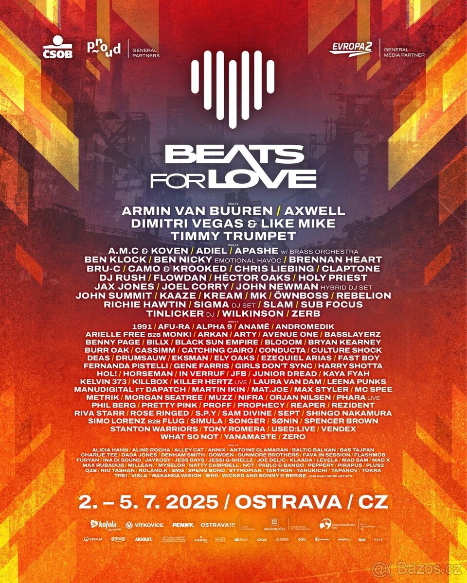 2x čtyřdenní vstupenka na Beats for Love 2025