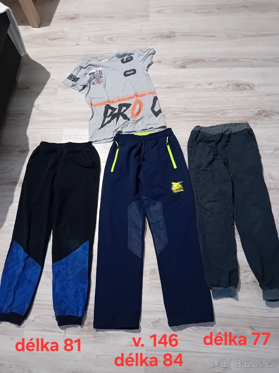 Softshellové kalhoty zimní v. 146 a tepláky- vše za 250,-