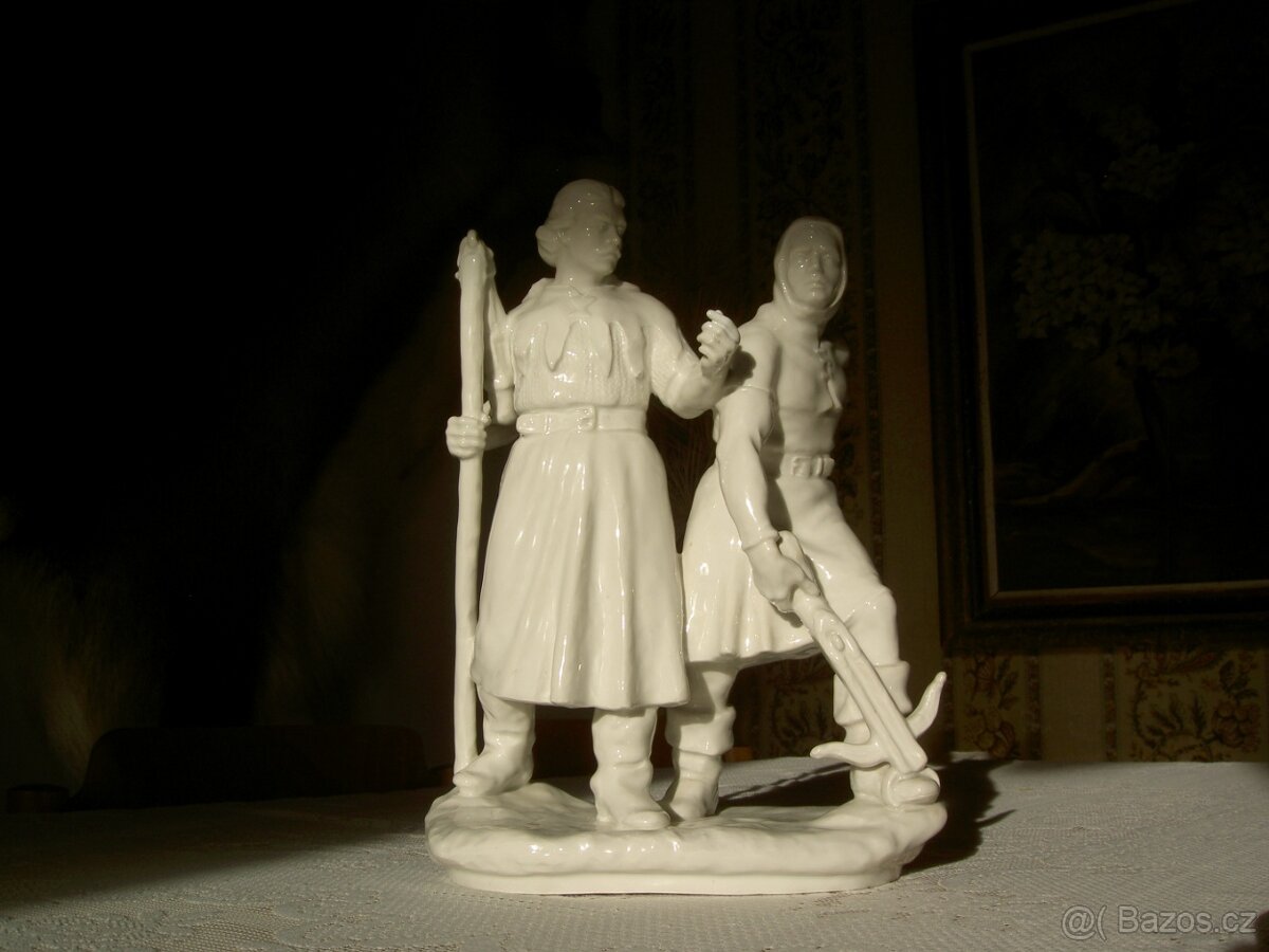 Sousoší HUSITÉ BOJOVNÍCI výška cca.40cm