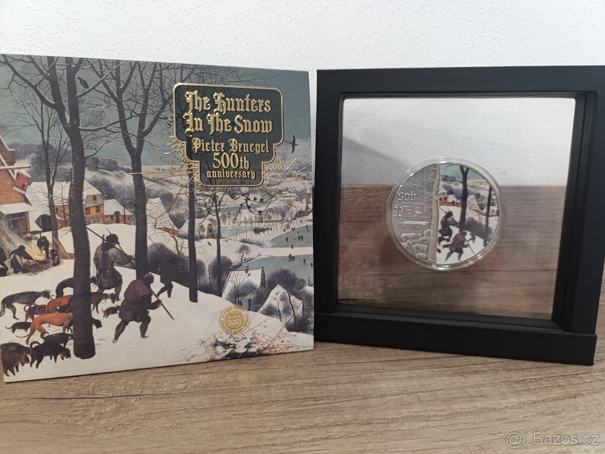 2023 Niue lovci ve sněhu Pieter Bruegel 2oz stříbrná mince