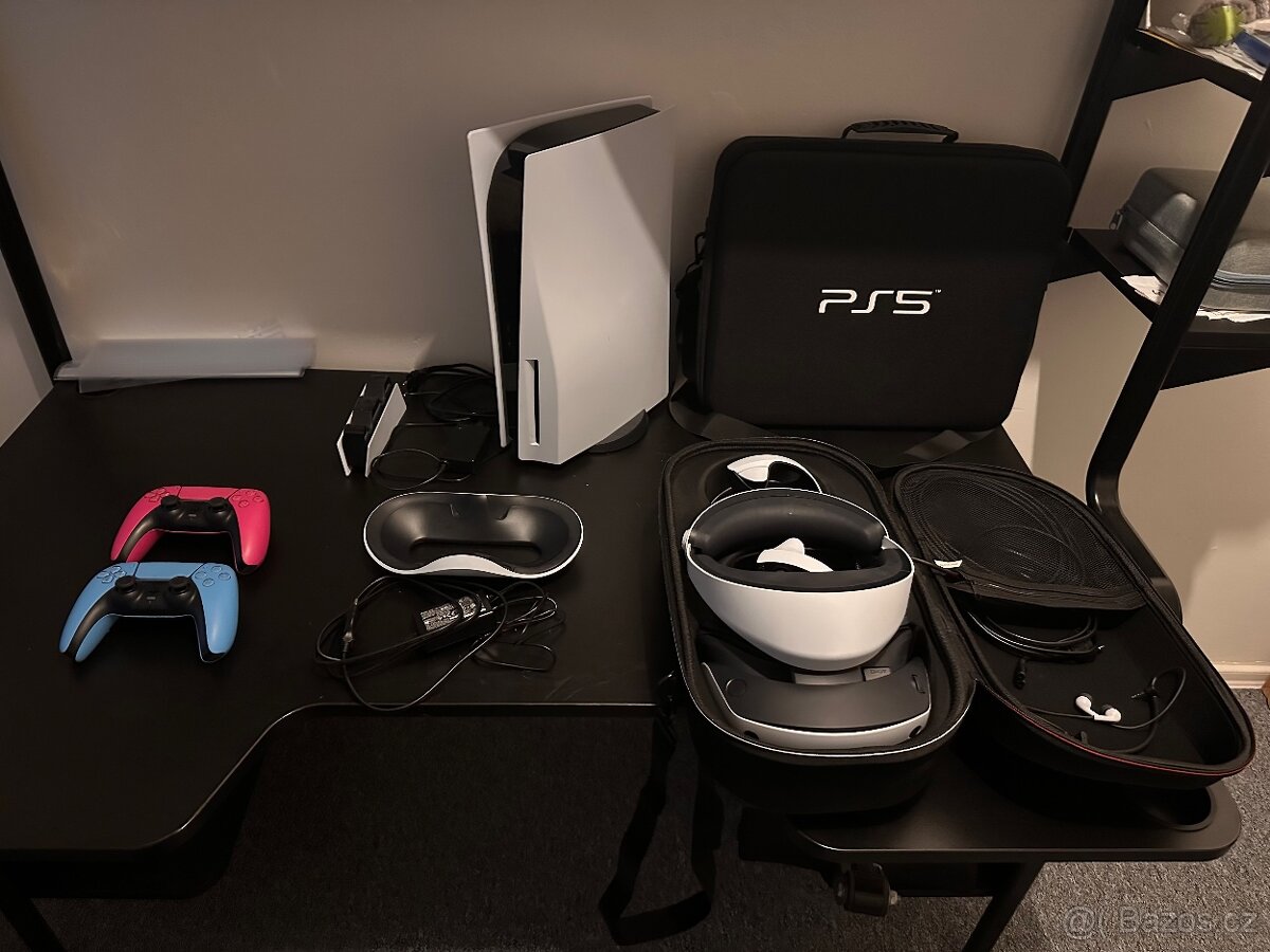 PS5 + VR V2 + 2x ovladač a další