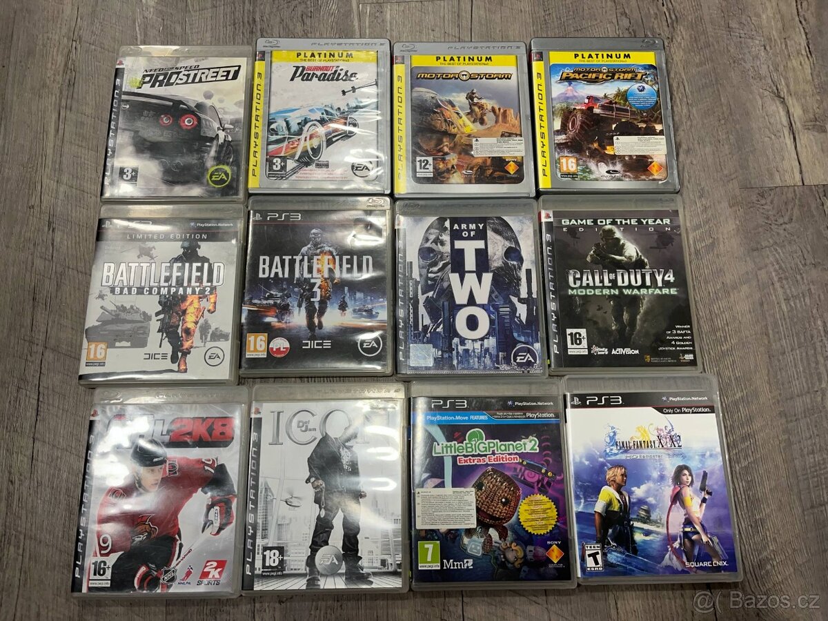 Prodám 12 her na PS3 - 200kč/ks