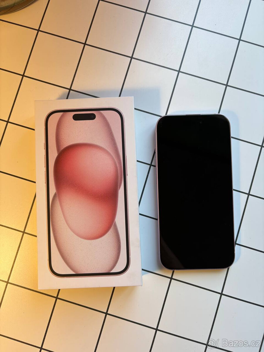 iPhone 15 128GB Pink, záruka, top stav.