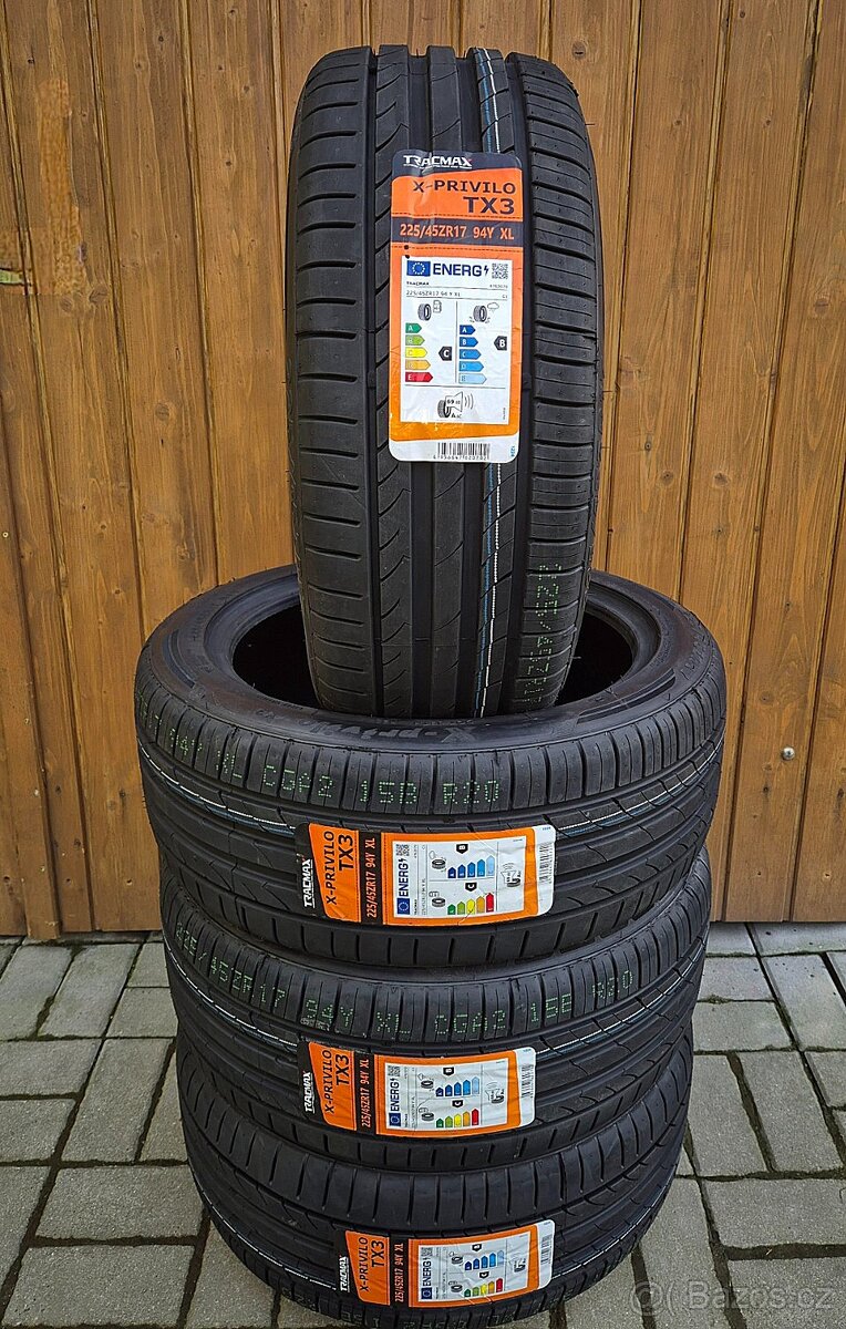 Nové letní pneu 225/45 ZR17 XL-4kusy