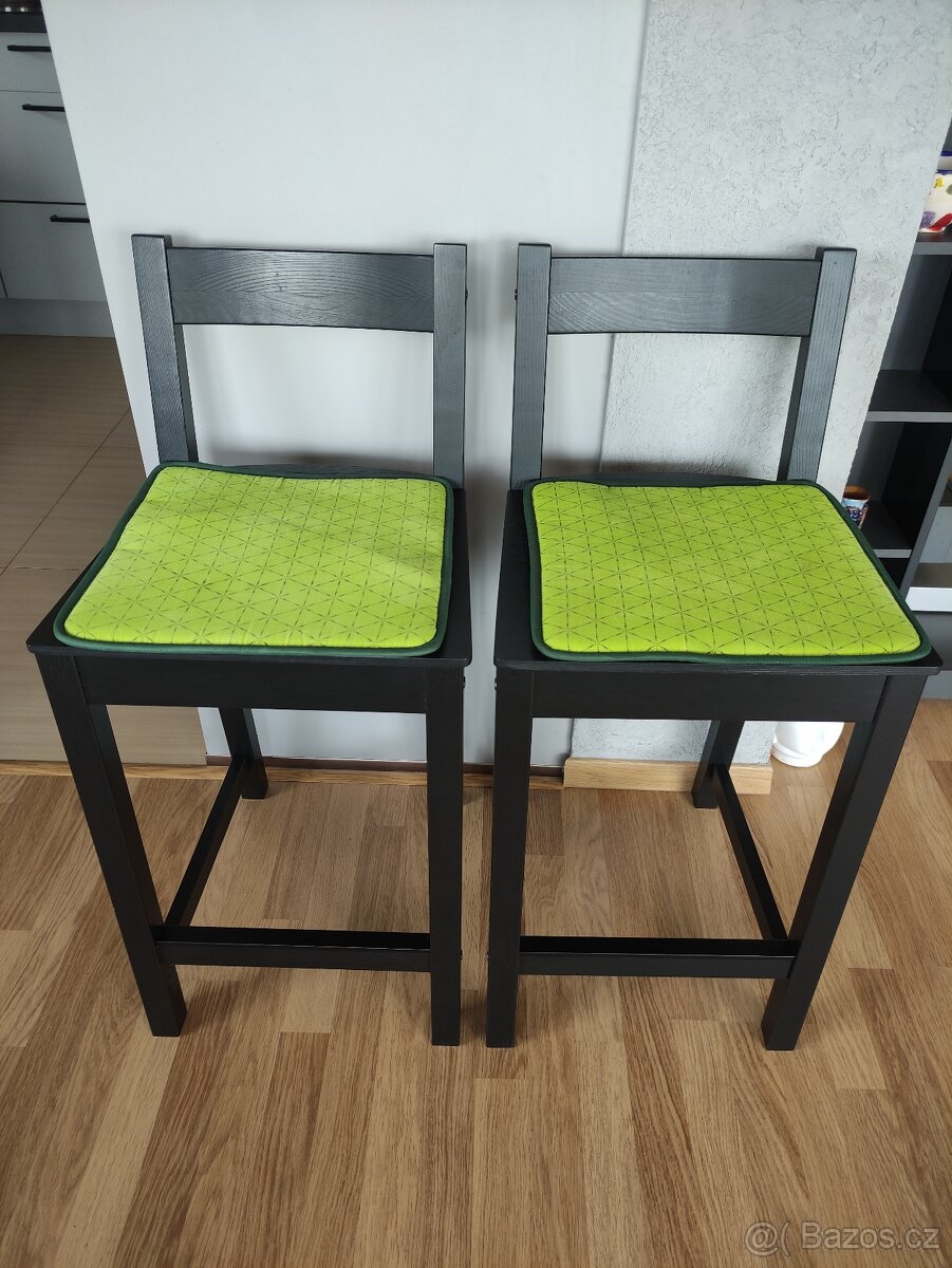 2x barová stolička s opěrkou