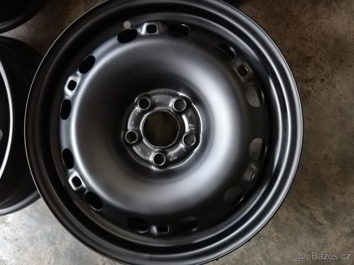 Plech. disky 15" 5X100 J6.0 ET38 Škoda Fabia VW Seat