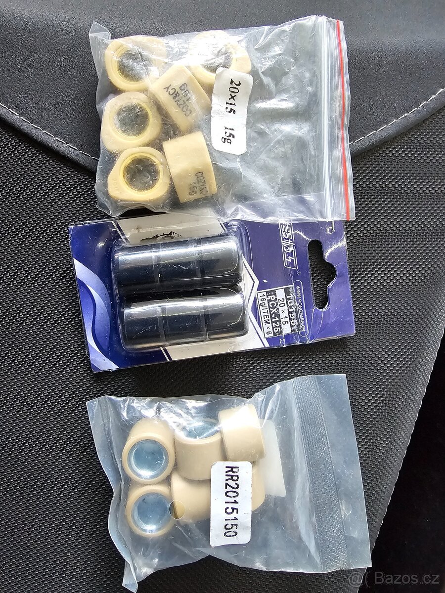 nové válečky variátoru 20x15 2x 15g + 1x 16g např. Honda PCX