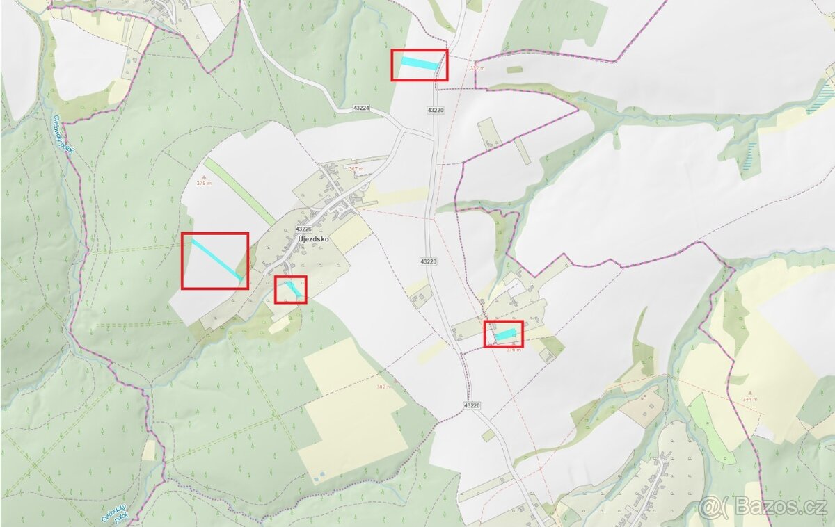 Prodej zemědělské půdy – 6 452 m2 – kú Újezdsko