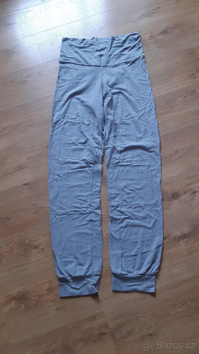 Těhotenské pyžamové kalhotky šedé Jožánek velikost M/L