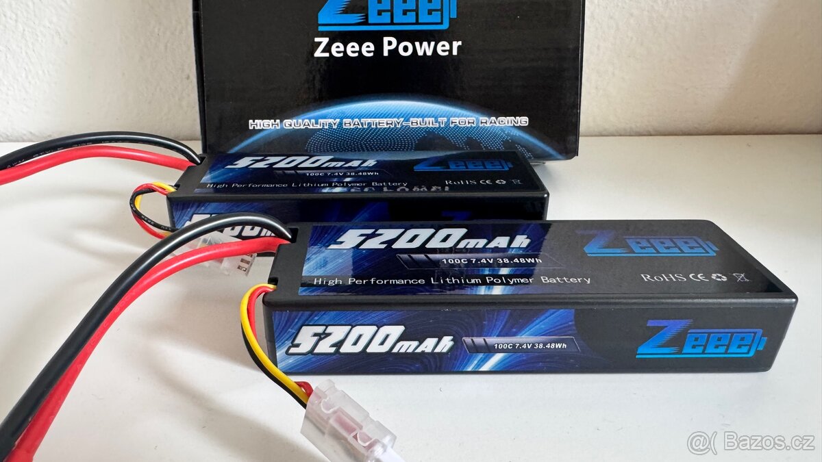 BATERIE LIPO ZEEE 5200mAh 80C/100C 7,4V 38,48Wh-2ks