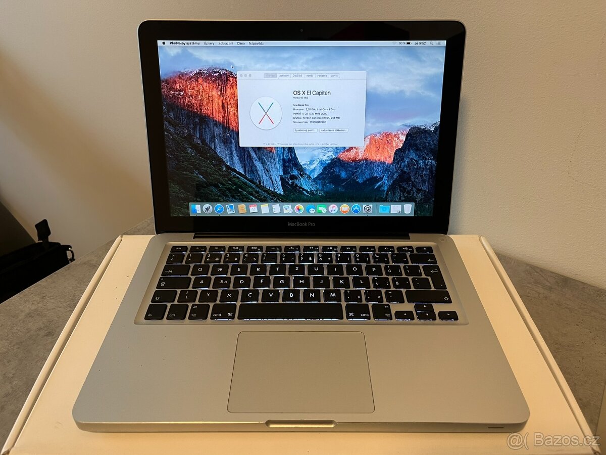 MacBook Pro (13-inch, Mid 2009) 8 GB Ram, 120 GB SSD, CZ Klá