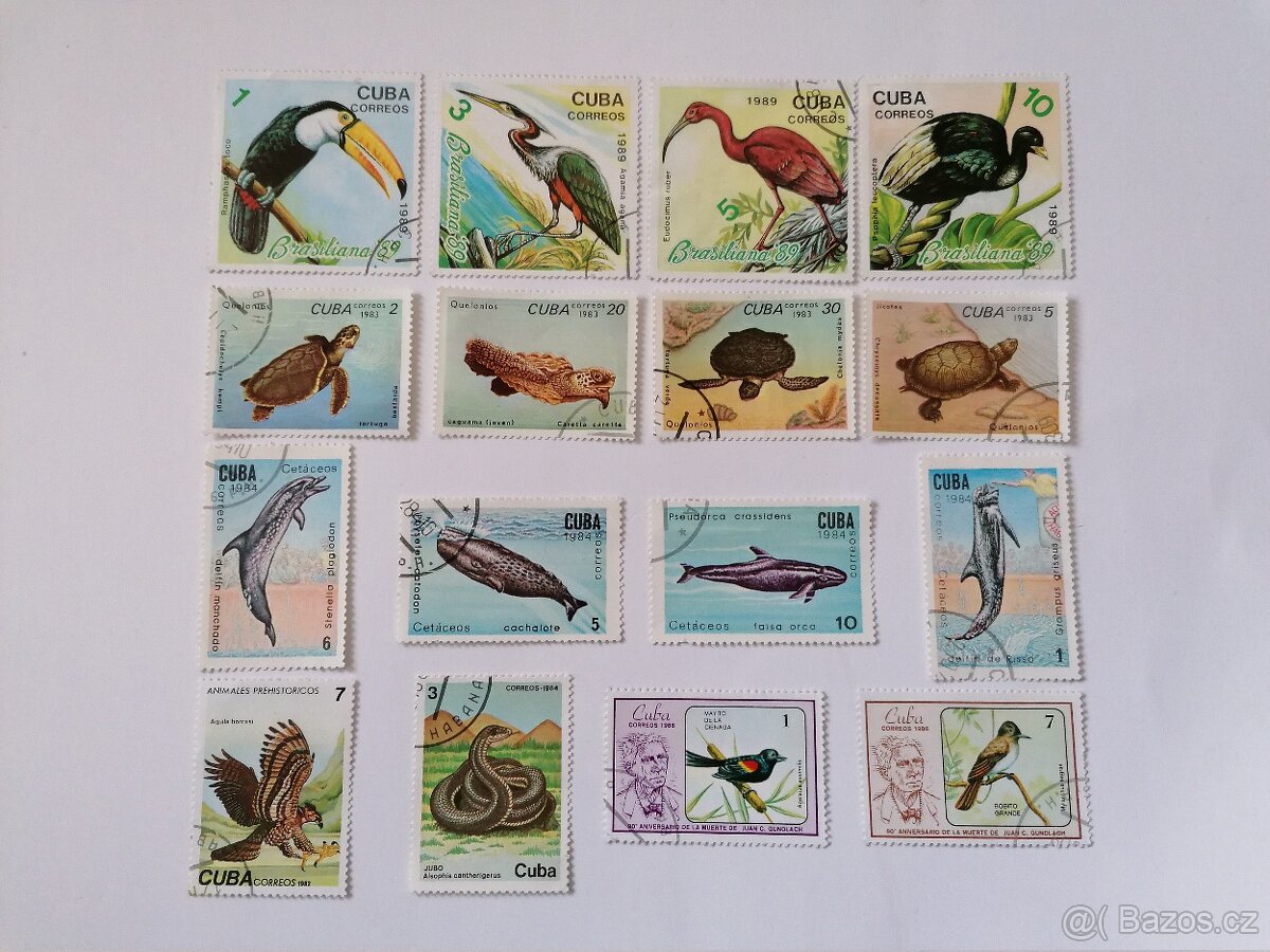 90 známek Tanzánie Zair Burundi Guinea Kongo Kuba Nikaragua