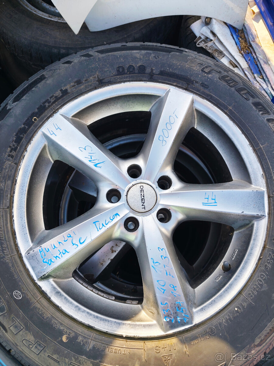 Alu disky Hyundai Santa Fe, Tucson 7.5x18, ET 33 s pneu.