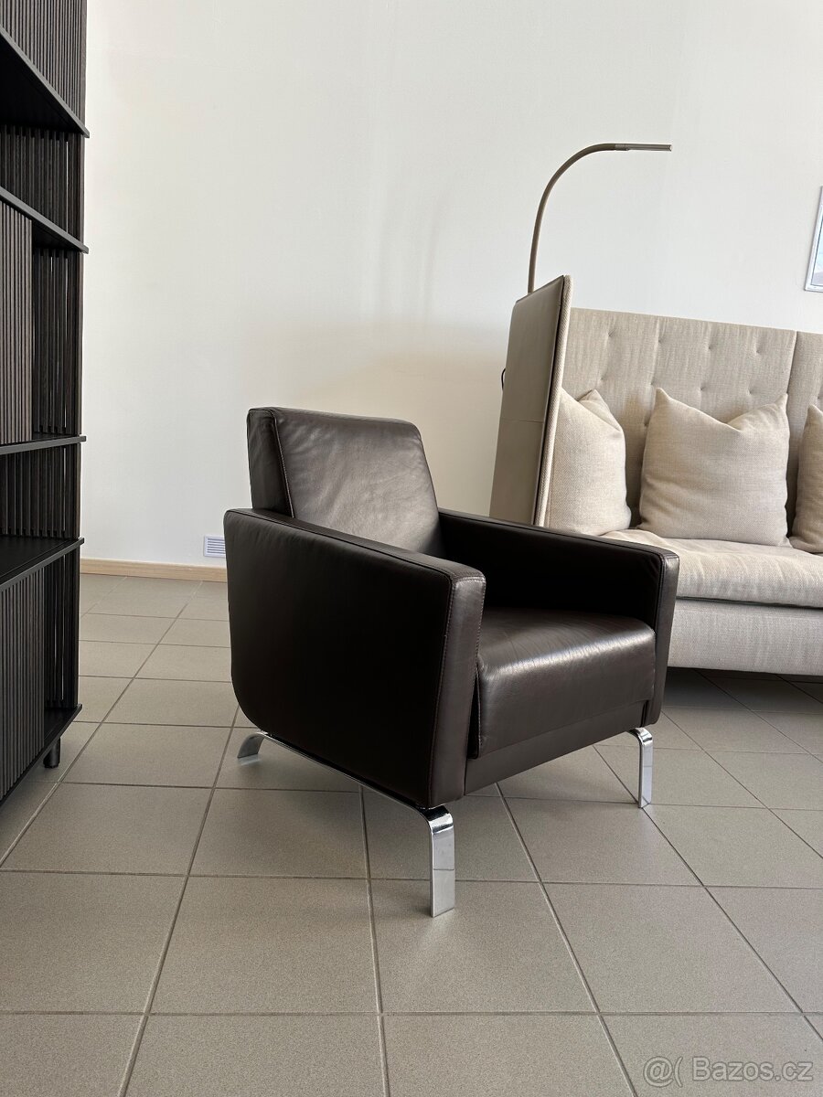 Křeslo BoConcept Fly kožené hnědé