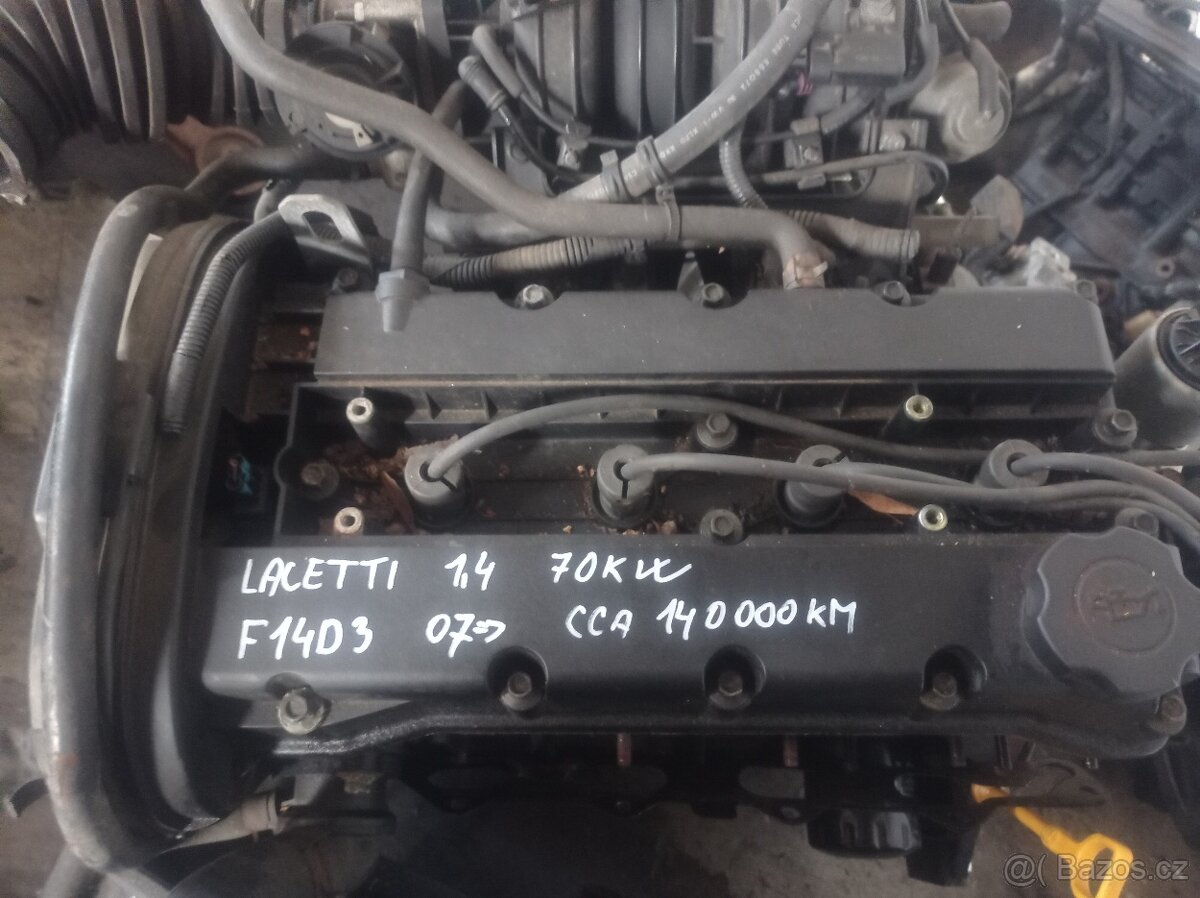 Motor Chevrolet Laceti 1.4 70kW F14D3, r.v. 2007
