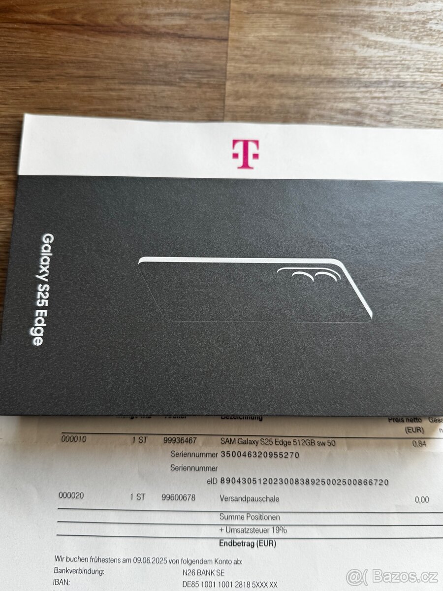 Samsung Galaxy S25 Edge 512GB Jetblack NOVÝ NEROZBALENÝ