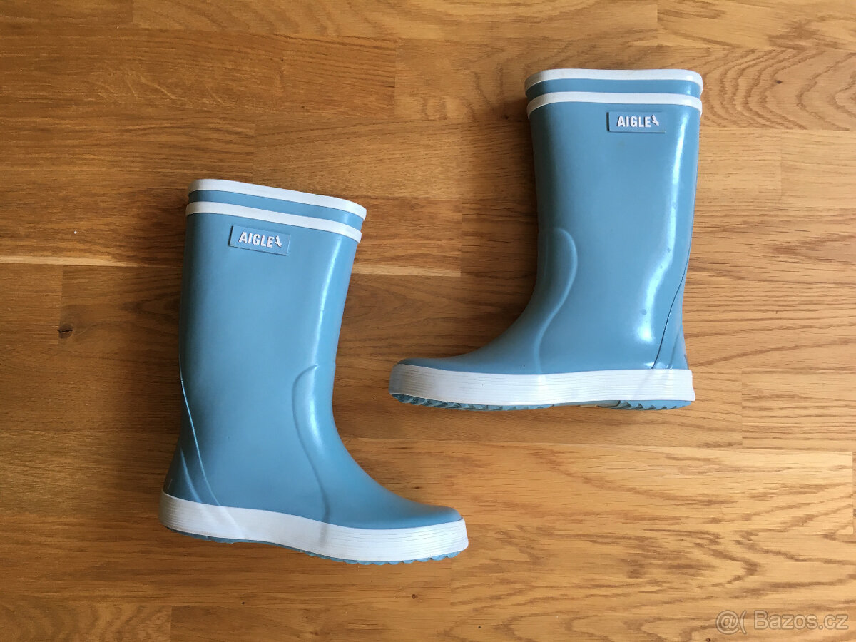 Dětské barefoot kompromis holínky světle modré 30 Aigle