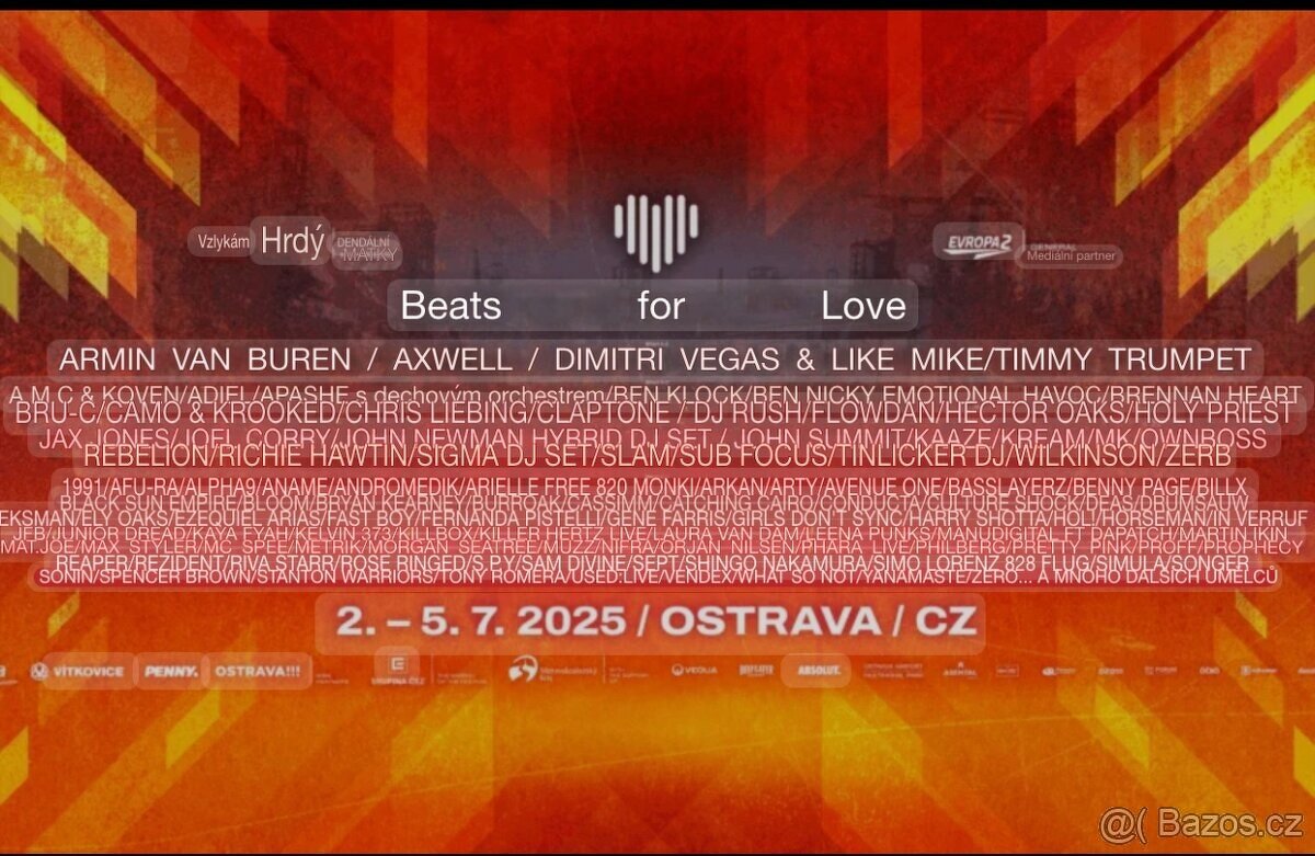 Beats for love dva lístky