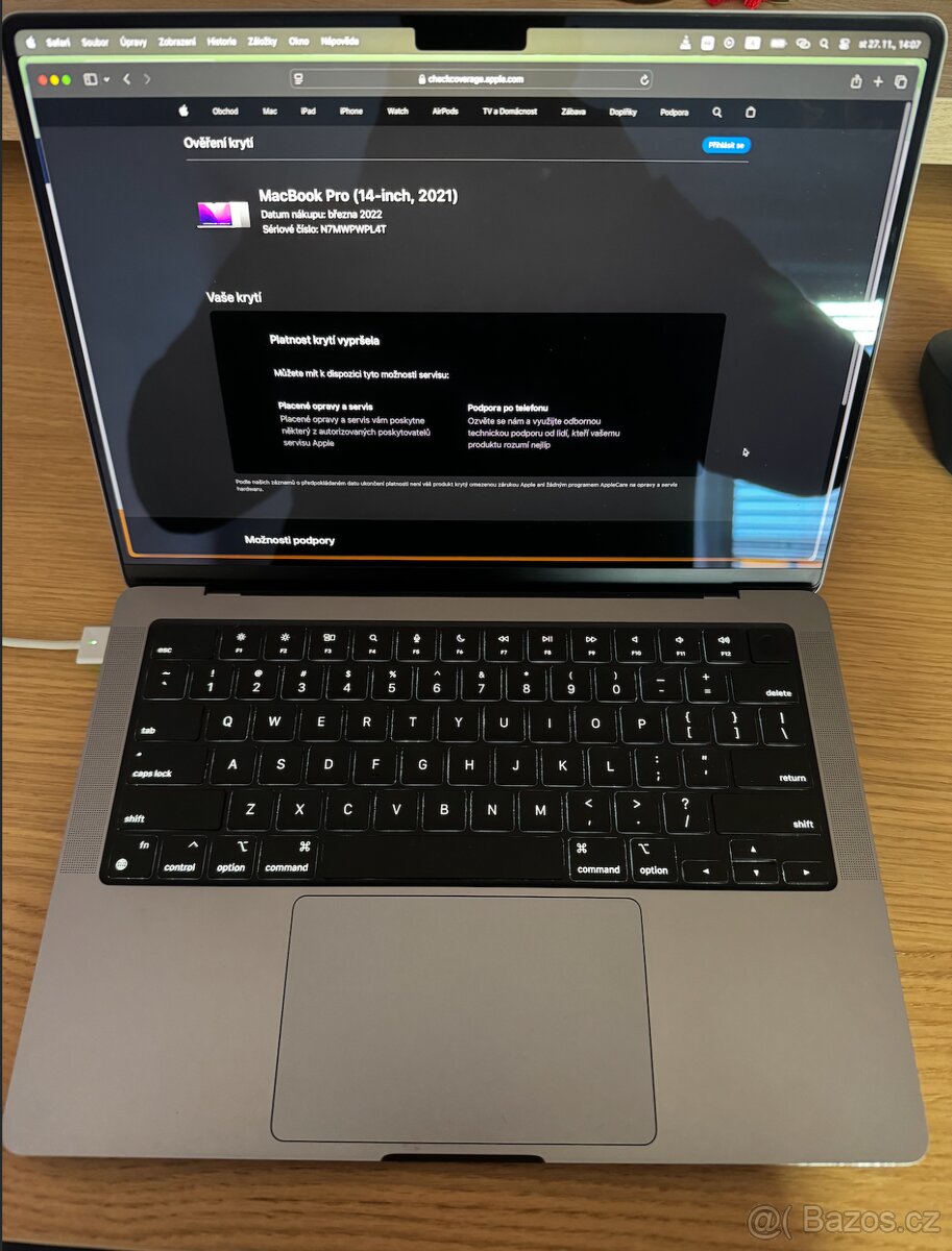 apple macbook pro m1 2021 14 palců 2021 16 GB, 512gb