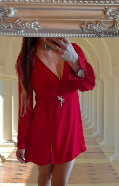 Bershka vínové zavinovací krátké šaty
