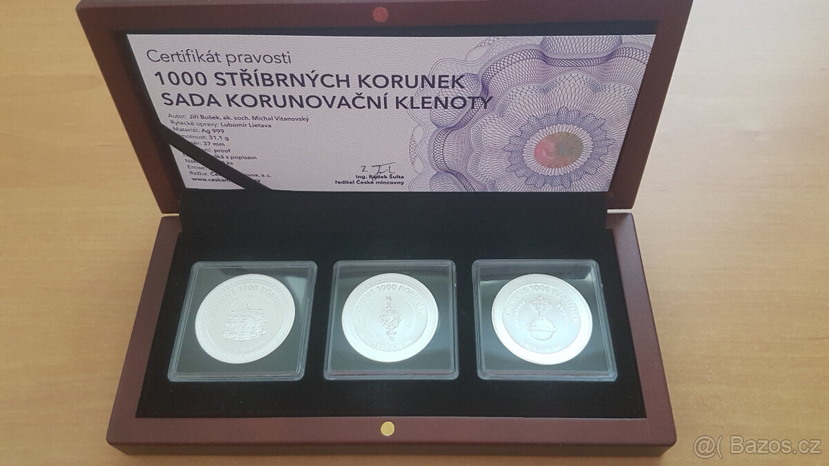 1000 stříbrných korunek - Korunovační klenoty