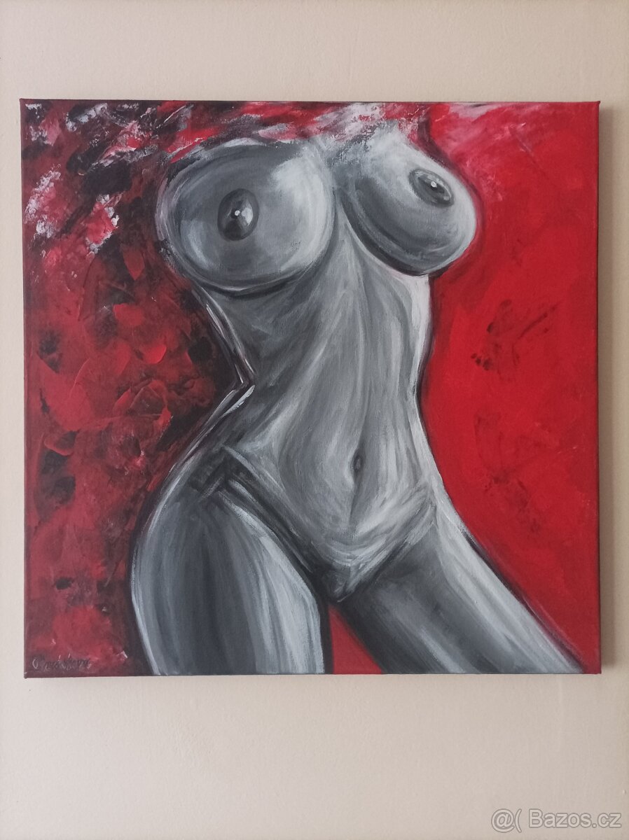 Obraz 50x50, akt, DOPRAVA ZDARMA