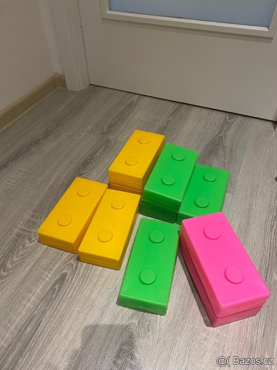 Velké plastové stavební kostky – 10 ks 🧱🌈