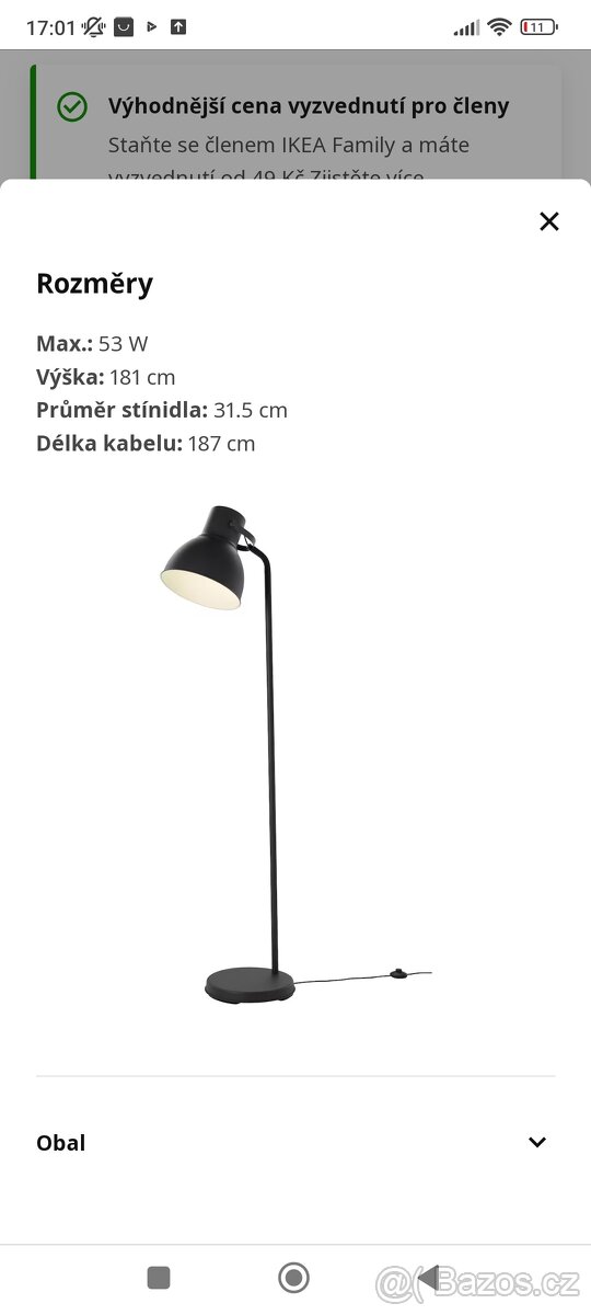lampa Hektar.Ikea