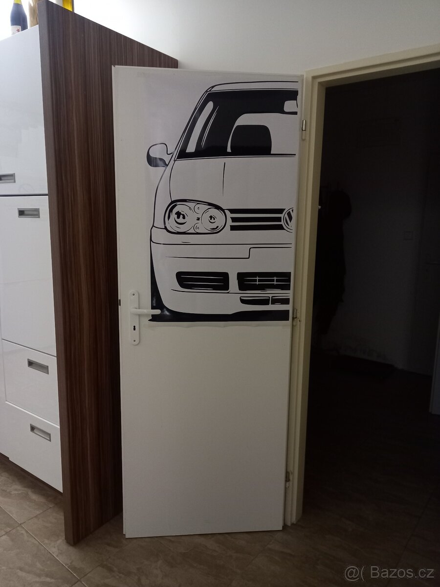 VW Golf 4 samolepka na bytové dveře 60x100cm