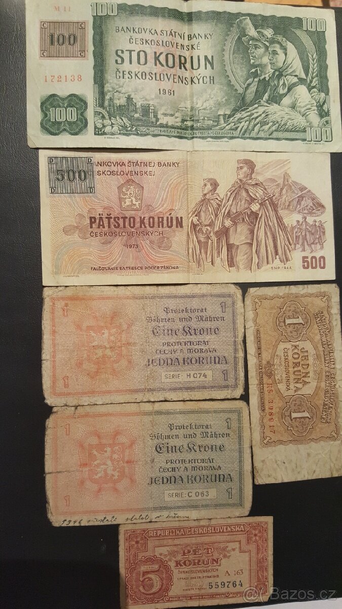 staré bankovky