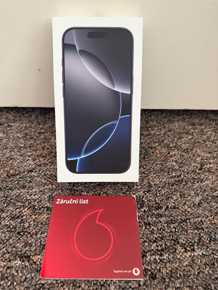 Apple iPhone 16 Pro 256gb Black Titanium. 2 roky CZ zaruka