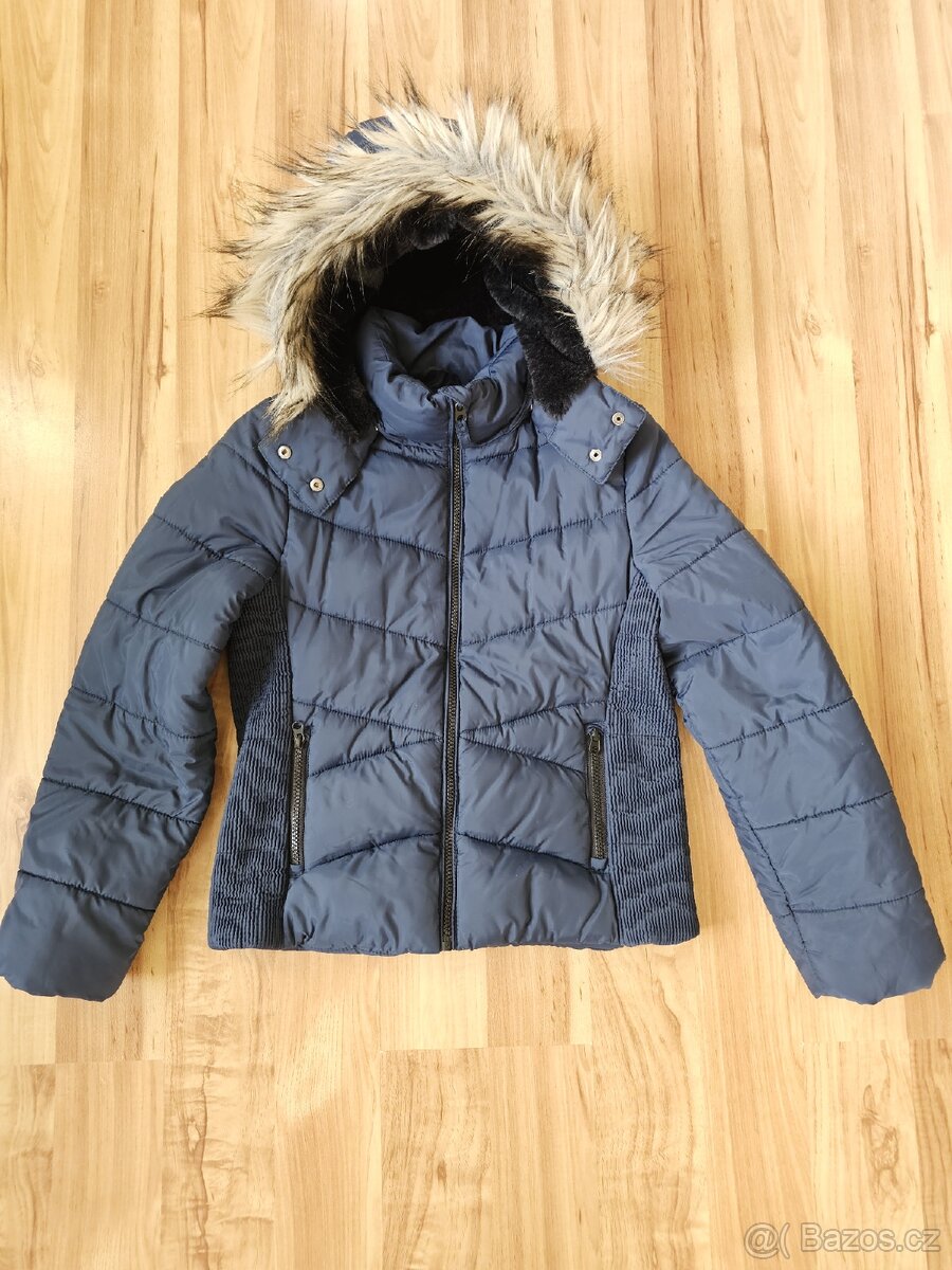Dívčí zimní bunda H&M vel. 158, modrá