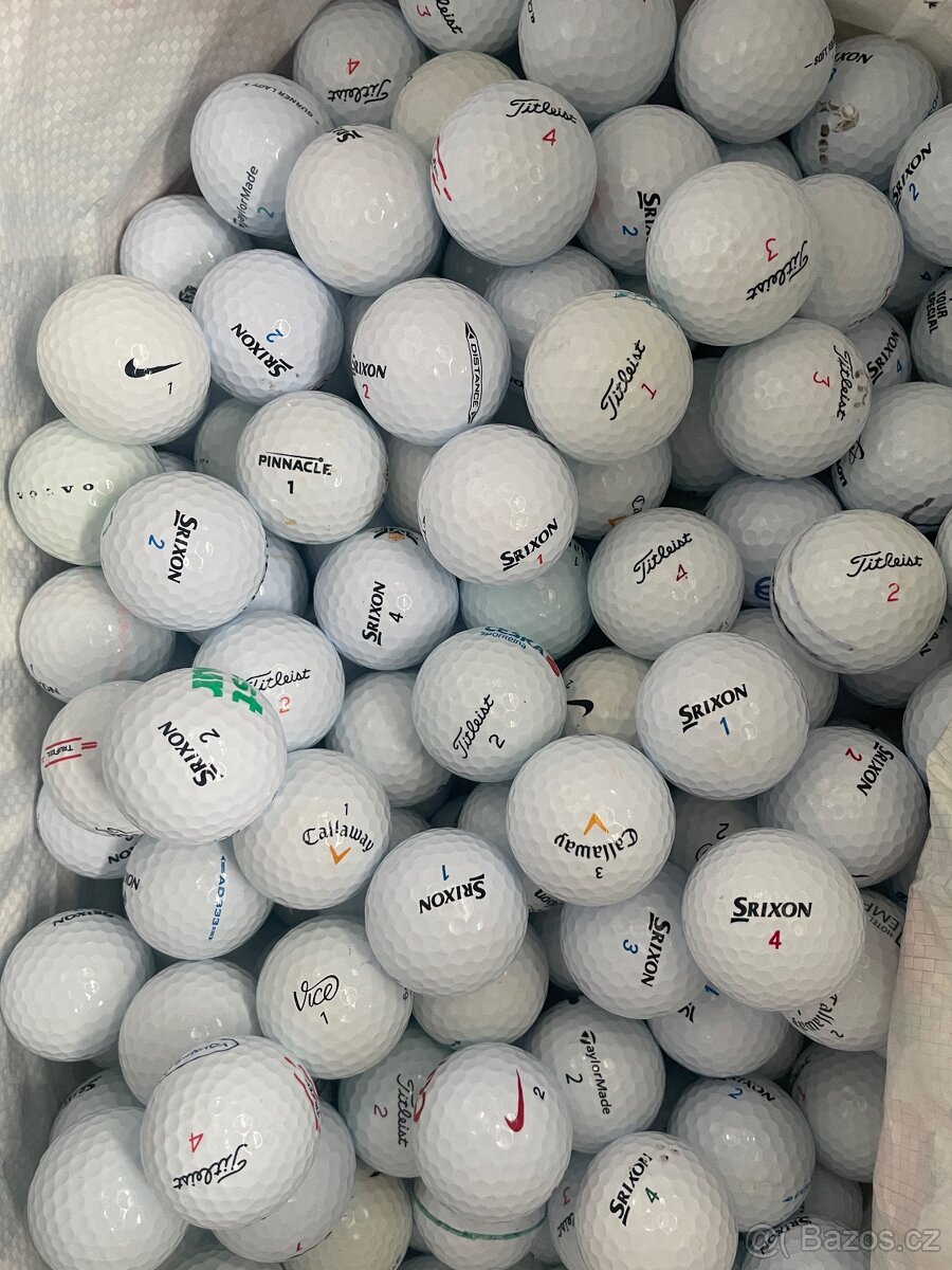 Golfové míčky lepších značek top stav 200 ks