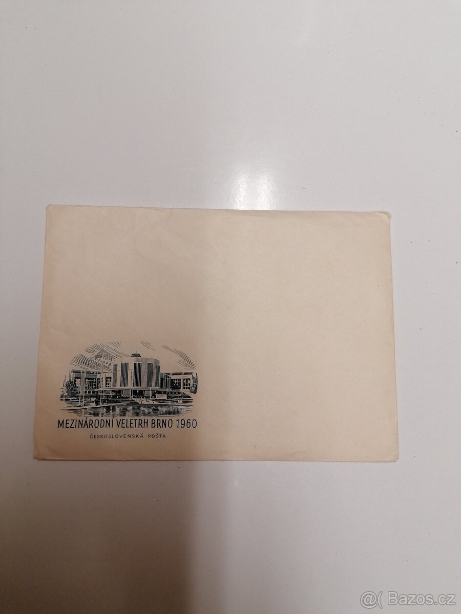 ORIGINÁLNÍ POŠTOVNÍ OBÁLKA MEZINÁRODNÍ VELETRH BRNO 1960