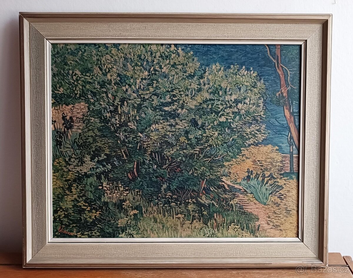 Reprodukce Van Gogh, kresba tuší A.Dubský, Karlův most