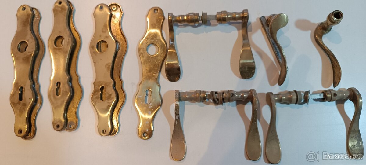Retro mosazné kliky