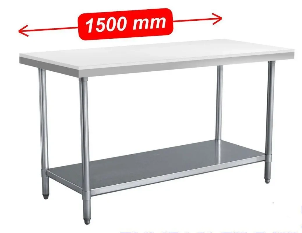 Pracovní nerezový stůl s polyetylénovou deskou 150/60 cm
