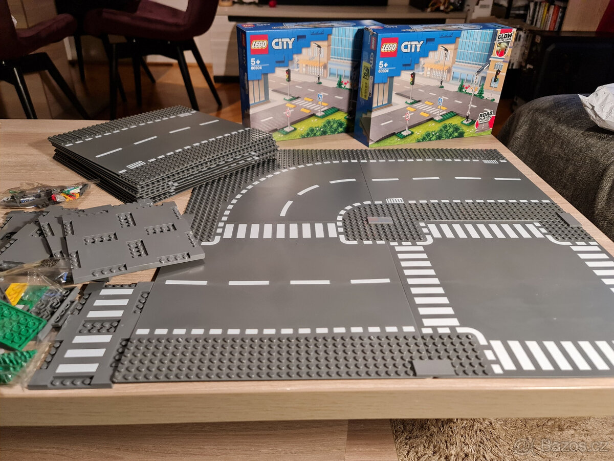 Lego city silnice + příslušenství + cesty nové