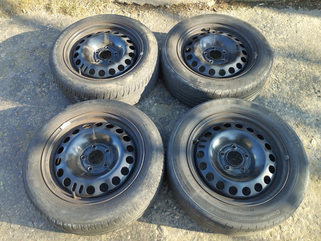 4x plechové disky Opel R16 + pneu 205/55/R16