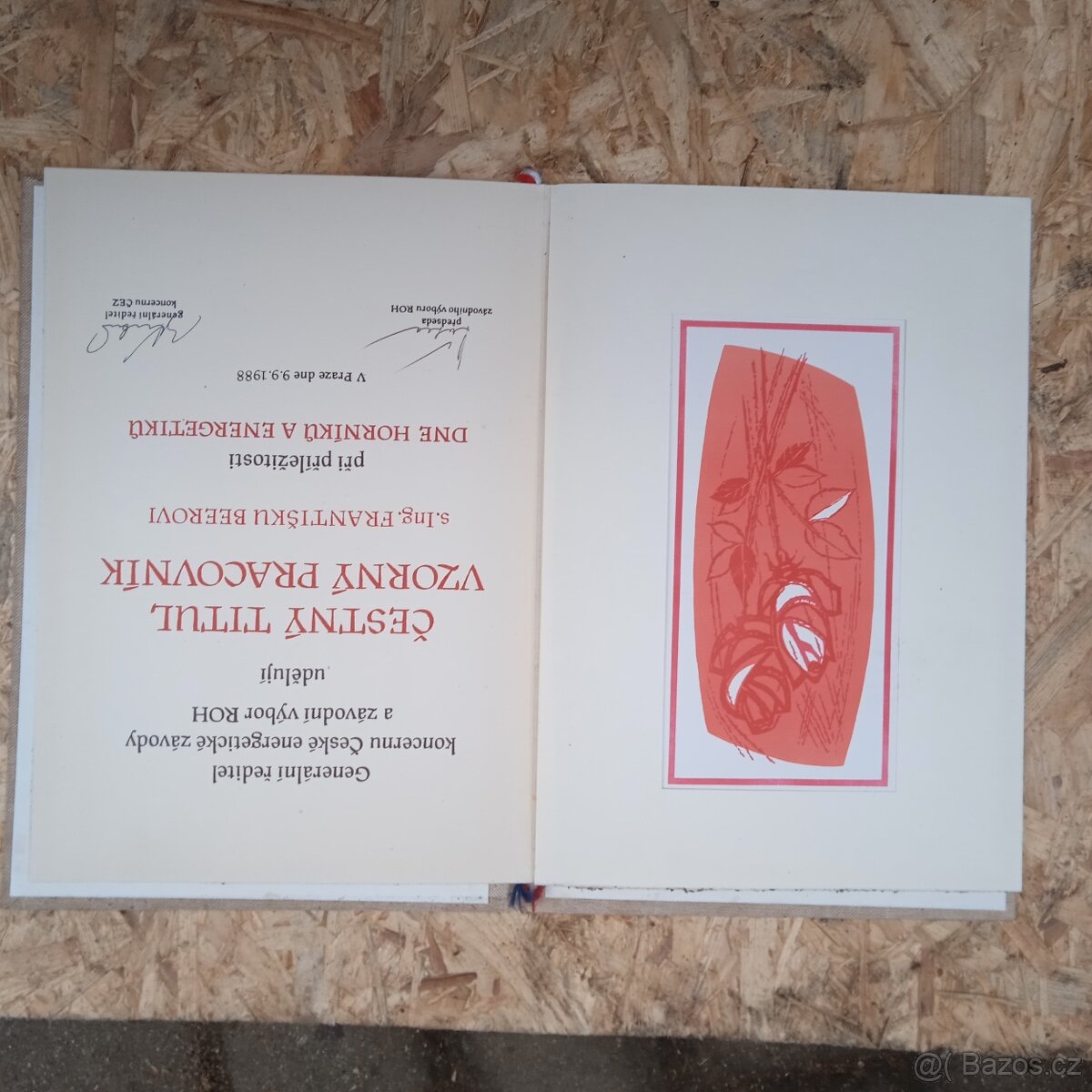 Ocenění vzorný pracovník.