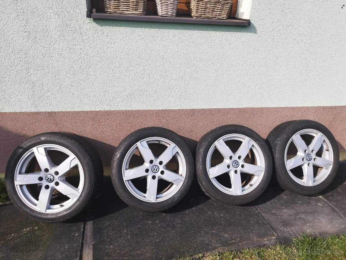 Alu kola 5x112, 7,5x17 et 50 s pneu