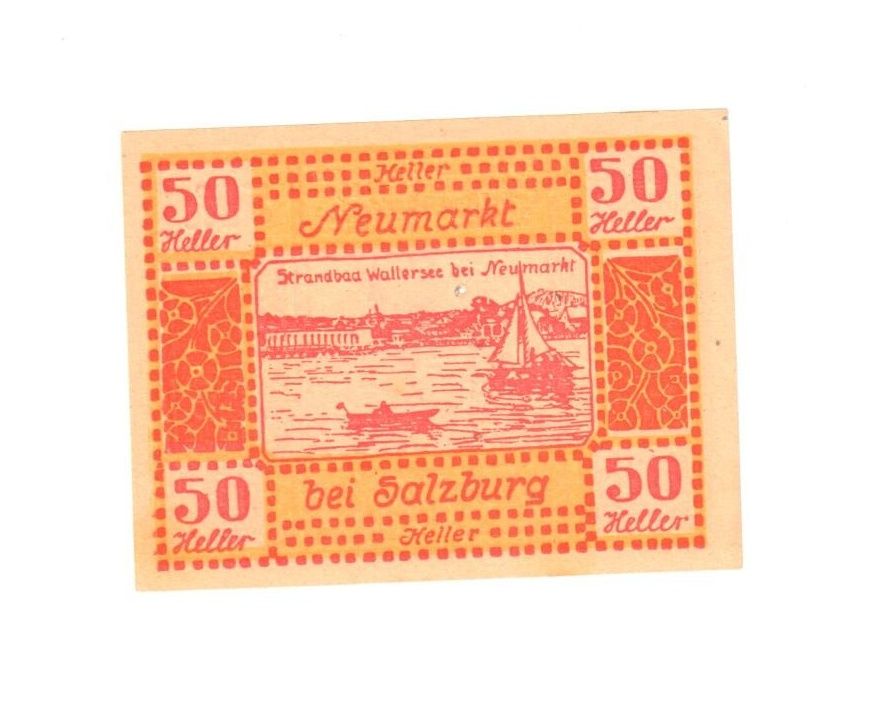 50 Heller Neumarkt bei Salzburg,nouzová b.Rakousko 1920