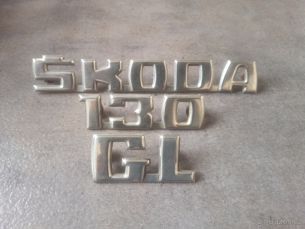 Škoda 130GL nápis, znak