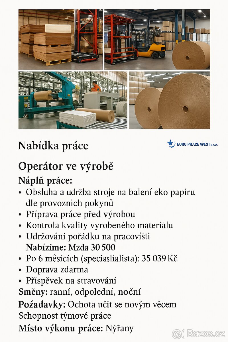 Operátor ve výrobě