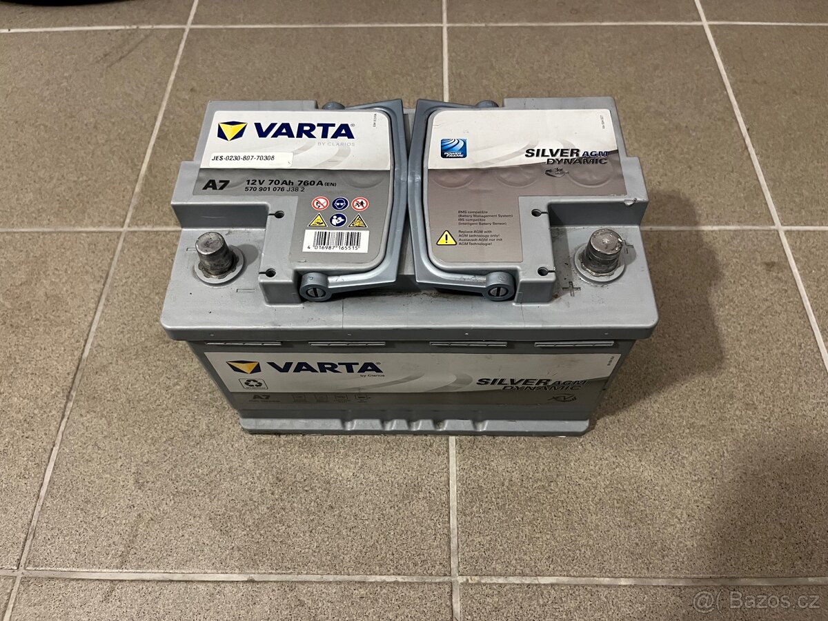 Autobaterie Varta Silver Dynamic AGM 70Ah