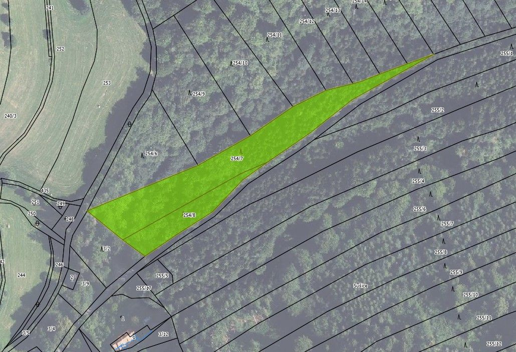 K prodeji lesní pozemky, Hartinkov, okres Svitavy